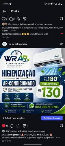 Limpeza e Manutenção de Ar condicionado