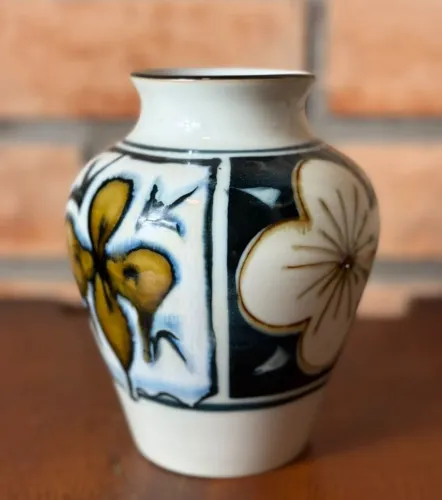 Vendo lindo vaso de cerâmica vetrificada japonesa vintage