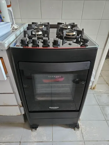 Fogão 4 bocas mesa vidro dako