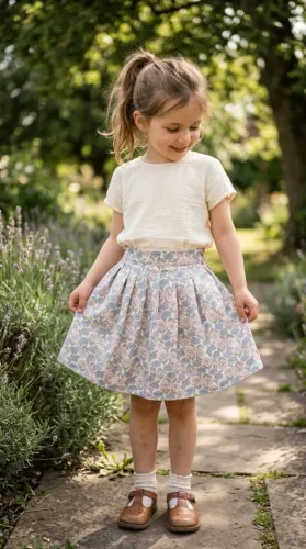 Saia infantil Zara Kids Floral Acetinada TAM 6