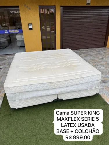 Cama box Super King MAXFLEX SÉRIE 5 LÁTEX USADA - ENTREGO