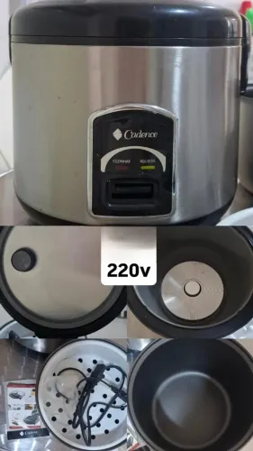 Vendo panela de arroz  220v  tamanho  grande nunca  foi usada, ideal  para restaurante.