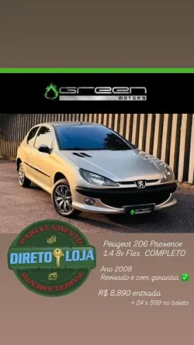 Peugeot 206 Presence 1.4/ 1.4 Flex 8V 3P 2008