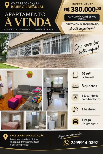 APARTAMENTO TÉRREO À VENDA - LARANJAL | VOLTA REDONDA/RJ