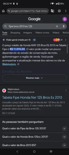 Vendo Honda Bros 125 , 2013