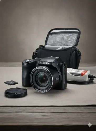 ? Câmera Samsung Semi Profissional + Acessórios Completa