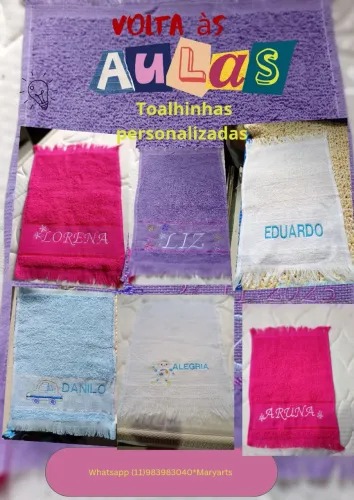 Toalhinhas personalizadas 