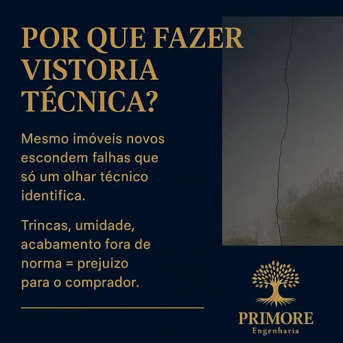 Vistoria de Entrega de Imóveis com ART | Laudo Técnico | Primore Engenharia