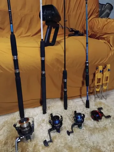 Vendo vara de pesca + dectector de metais 