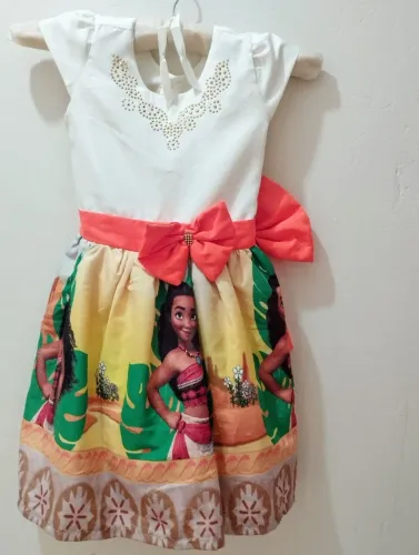 Vestido da Moana, 4 anos.