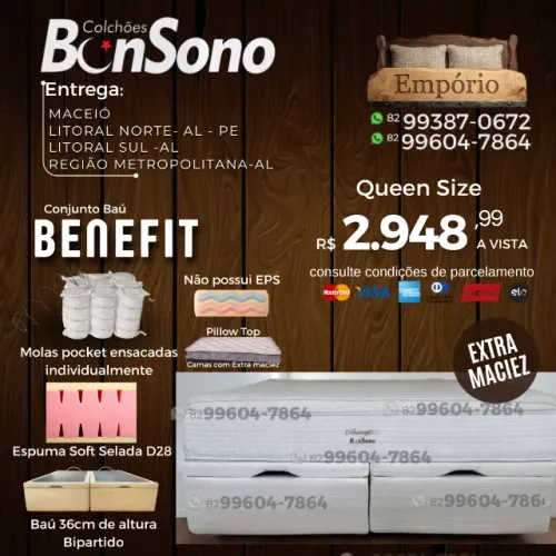 Conjunto baú base bau e colchão Bonsono itens a pronta entrega consulte modelos