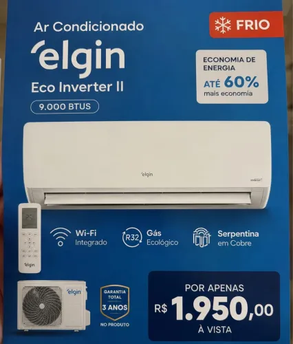 Ar-Condicionado Elgin Eco Inverte 9.000 BTUs