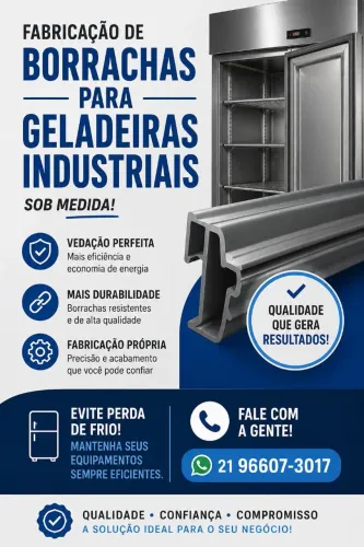 Borrachas de geladeiras industriais 