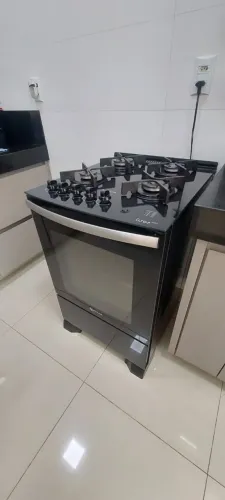 Fogão 4 bocas Altas Mesa de Vidro