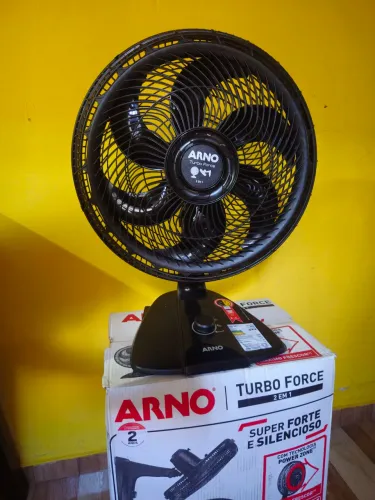 Ventilador arno turbo force 40cm Preto Novo