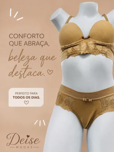 Conjunto de lingeries nude