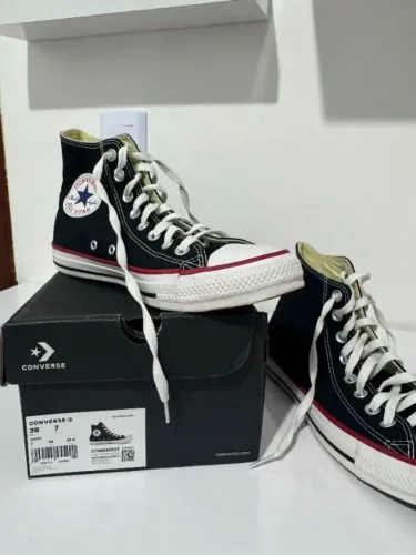 Tênis Converse All Star Preto Cano Alto Nº 38 - Estado de Novo