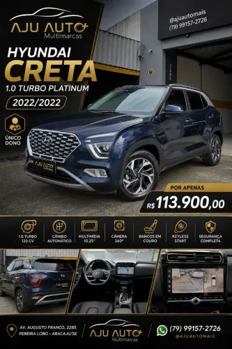 Hyundai Creta Platinum 1.0 TB 12V Flex AUT 2022