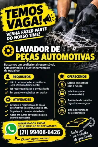 Vaga de empresa auto peças usadas 