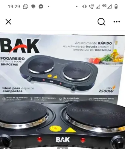 Fogão elétrico NOVO modelo chapa, 2 bocas, cozinha tudo, não precisa gás, Entrega GRÁTIS*