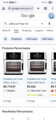 Forno e Airfrier PHILCO 16LT