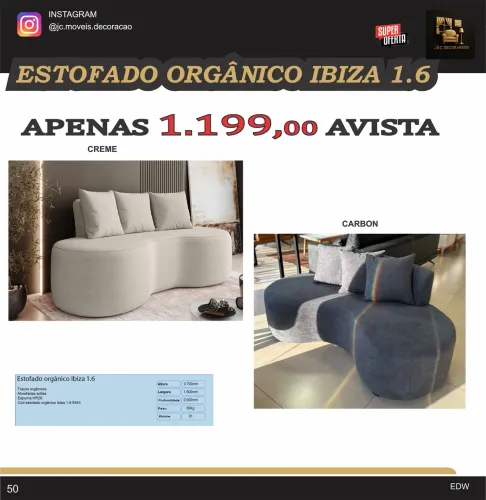 SOFÁ ORGÂNICO 