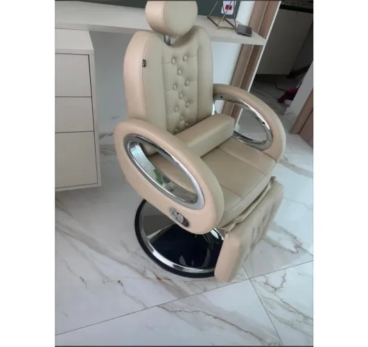 Cadeira Hidráulica para Salão de Beleza Reclinável - Luxo