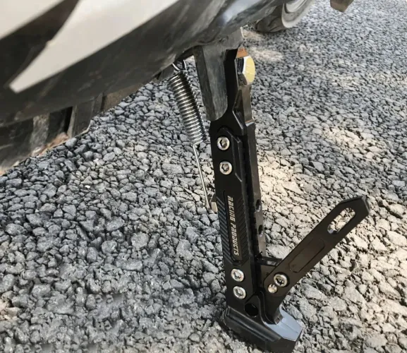 Pe de apoio lateral regulavel universal para moto de 6 niveis y para bicicletas el