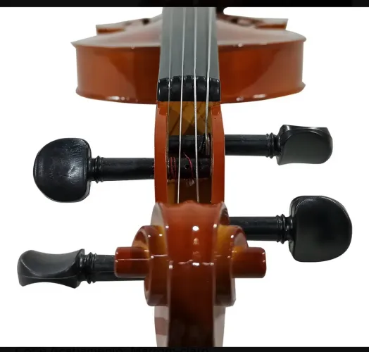 Violino Acústico 4/4 Tander Marrom Claro com Estojo Luxo e Arco de Madeira