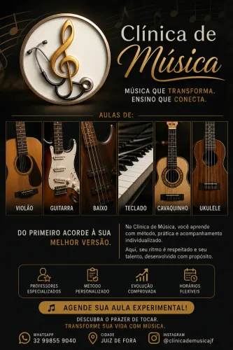 Aulas de Música para iniciantes e avançados