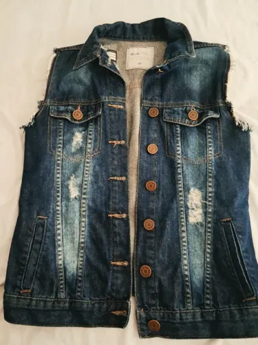 Jaqueta jeans customizada P estilosa