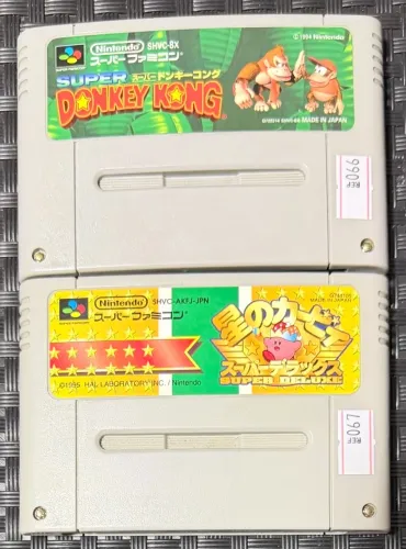 Super Donkey Kong e Kirby Super Deluxe Originais SNES SFC Super Famicom