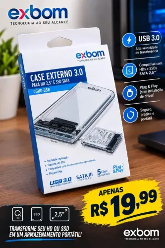 Case externo USB 3.0 HD