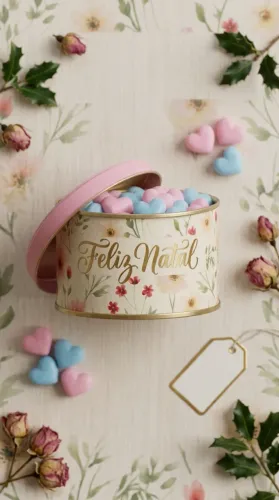 Tubolata De Natal Decorada Com Mini Sabonetes Perfumados Coração