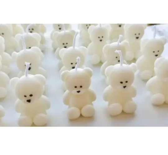 Velas artesanais aromáticas do ursinho (cheirinho de chocolate) - kit com 7 unidades