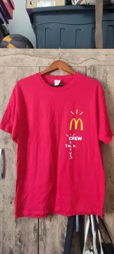 Cactus Jack Crew Member Mcdonald?s Shirt Adult Large Graphic Tee - L