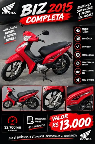 Venda biz 125 completa