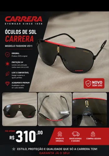 Óculos Carrera Original Novo-Sem Uso $310