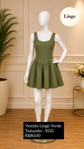 Vestido Verde Militar Linge