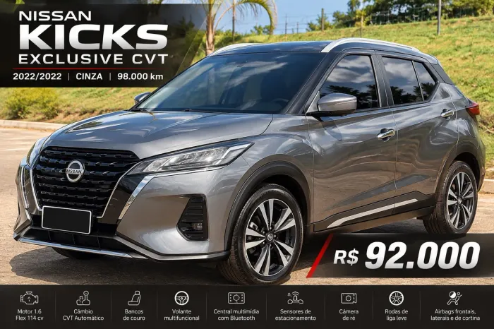 Nissan Kicks Exclusive 1.6 16V Flex AUT 2022