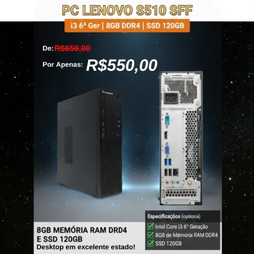 Desktop Lenovo ThinkCentre S510 SFF