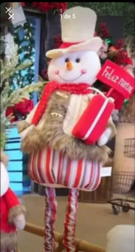 Vendo enfeite natalino boneco de neve estica pernas 75cm
