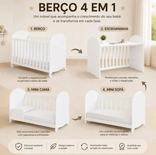 Berço + Colchão Excelente