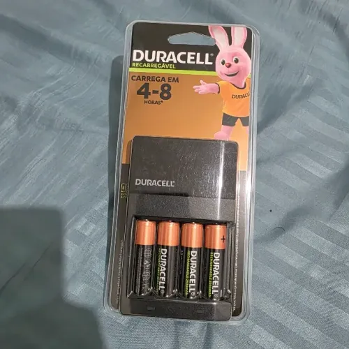 Carregador Duracell + 4 Pilhas 2500mah Original Lacrado
