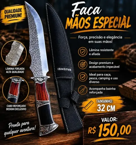 ? FACA MÃOS ESPECIAL - 32CM ?