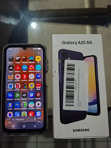 Smartphone Samsung galaxy A25 5G 256GB 8GB RAM, em perfeito estado. CAPA E PELÍCULA NOVAS.