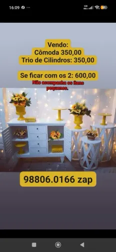 Cômoda e trio de Cilindros
