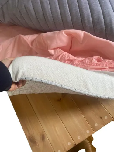 Cama Queen de madeira de cipreste e colchão de látex natural Queen 7,5 cm Perfeita