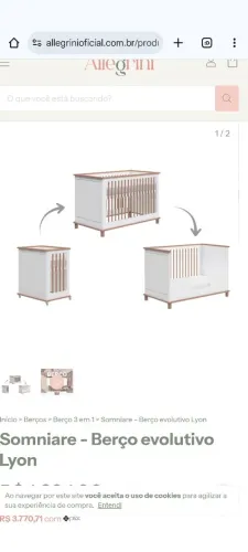 Berço de Madeira Qualidade 3 em 1