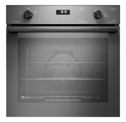 Forno a Gás de Embutir Electrolux 80 litros Experience com FoodSensor cinza OE8GF
